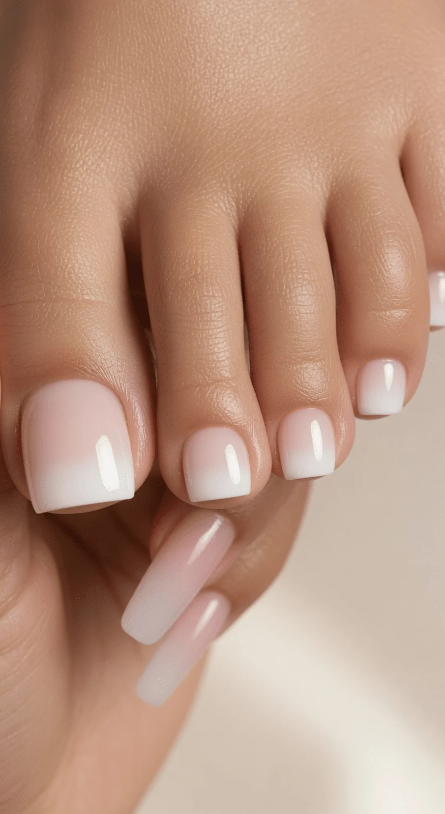 A french tip manicure and pedicure at Soma Laser and Skincare Clinic in Pretoria